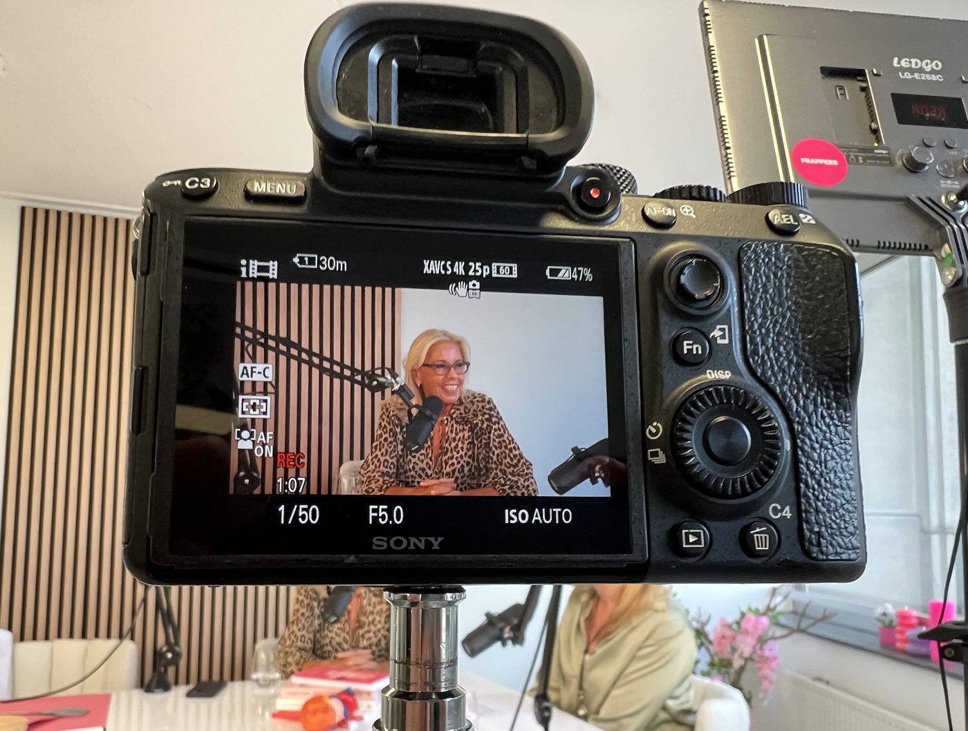 Camera tijdens opname